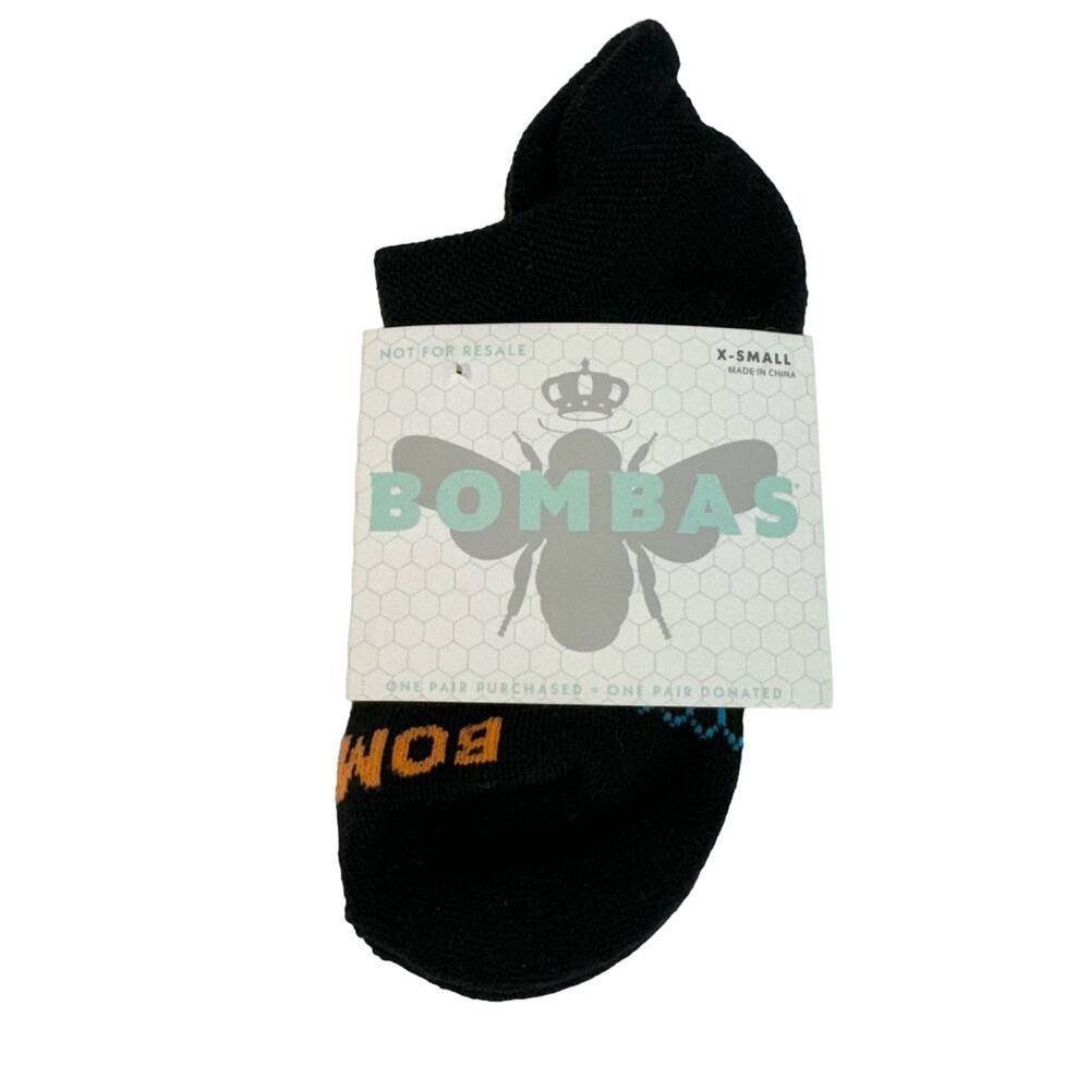 Bombas Low Cut Socks Black Honeycomb Size XS